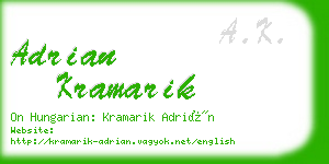 adrian kramarik business card